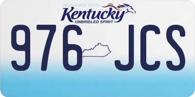 KY license plate 976JCS