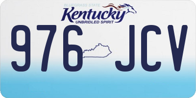KY license plate 976JCV