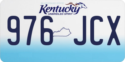 KY license plate 976JCX