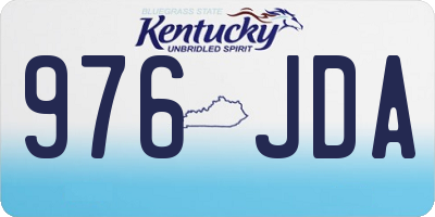 KY license plate 976JDA
