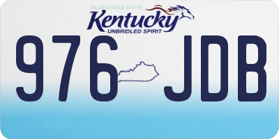 KY license plate 976JDB