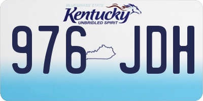 KY license plate 976JDH