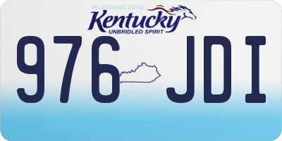 KY license plate 976JDI