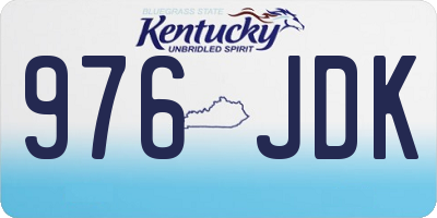 KY license plate 976JDK