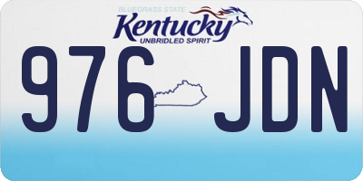 KY license plate 976JDN