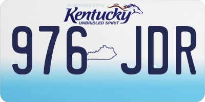 KY license plate 976JDR