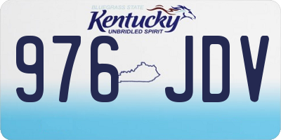 KY license plate 976JDV