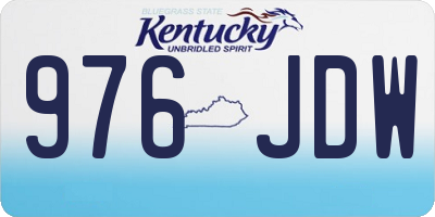 KY license plate 976JDW