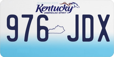 KY license plate 976JDX