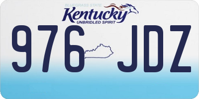 KY license plate 976JDZ