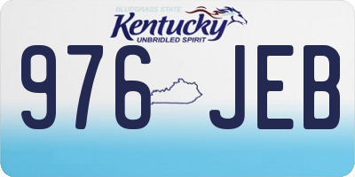 KY license plate 976JEB