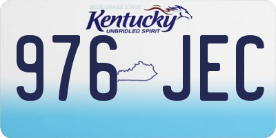 KY license plate 976JEC