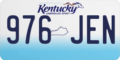 KY license plate 976JEN