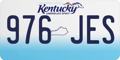 KY license plate 976JES