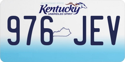 KY license plate 976JEV