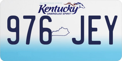 KY license plate 976JEY