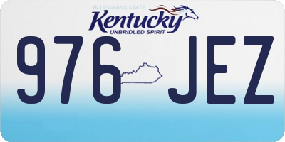 KY license plate 976JEZ