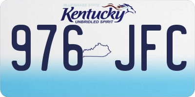 KY license plate 976JFC
