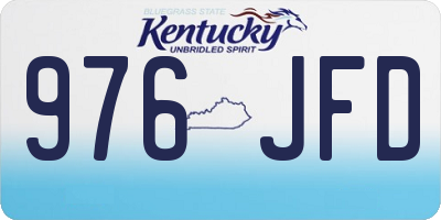 KY license plate 976JFD