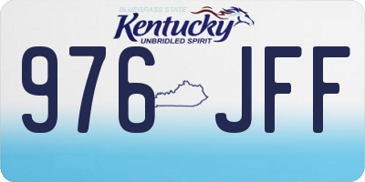 KY license plate 976JFF