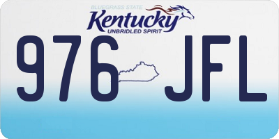 KY license plate 976JFL