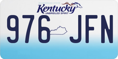 KY license plate 976JFN