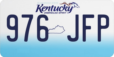 KY license plate 976JFP