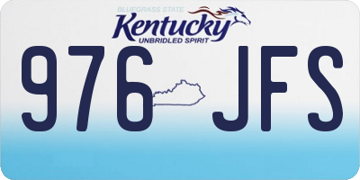 KY license plate 976JFS