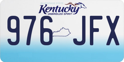 KY license plate 976JFX