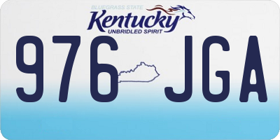 KY license plate 976JGA