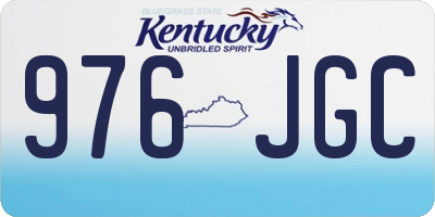 KY license plate 976JGC