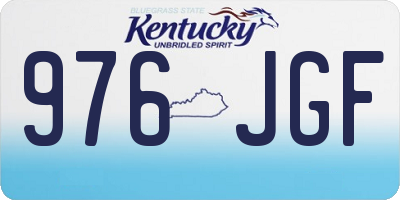 KY license plate 976JGF