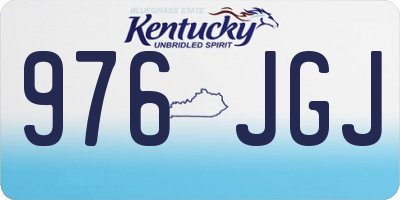 KY license plate 976JGJ