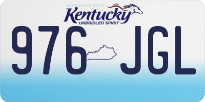 KY license plate 976JGL