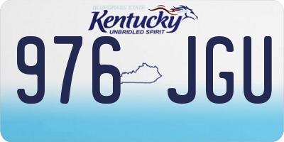 KY license plate 976JGU