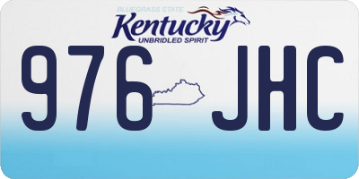 KY license plate 976JHC