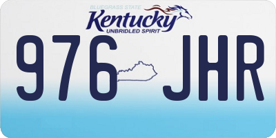 KY license plate 976JHR