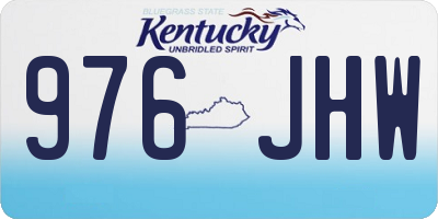 KY license plate 976JHW