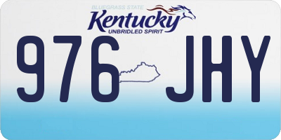 KY license plate 976JHY