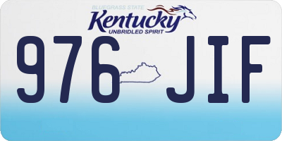 KY license plate 976JIF