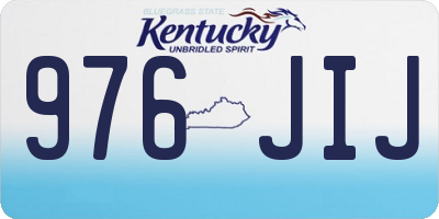 KY license plate 976JIJ