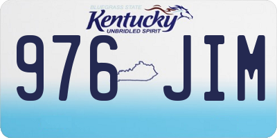 KY license plate 976JIM