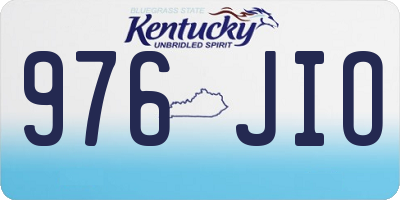 KY license plate 976JIO