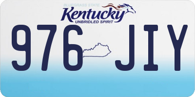 KY license plate 976JIY