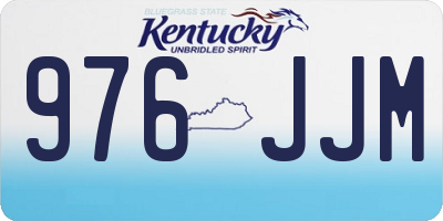 KY license plate 976JJM