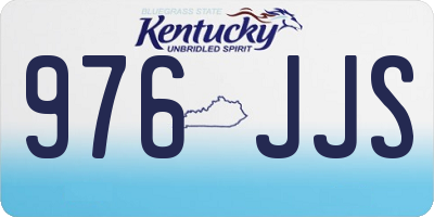 KY license plate 976JJS