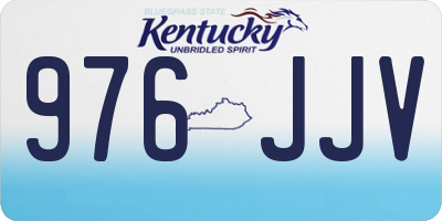 KY license plate 976JJV