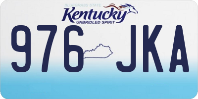 KY license plate 976JKA