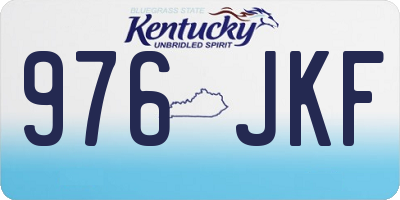 KY license plate 976JKF