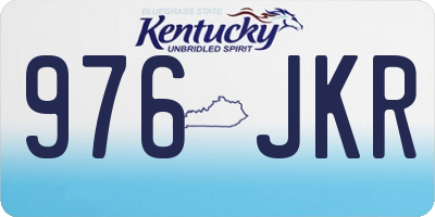 KY license plate 976JKR